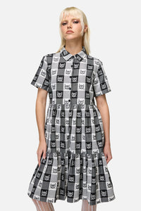 Dangerfield NZ - Atomic Cat Dress - black-white