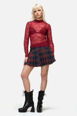 Dangerfield NZ - Lapin Lace Top - red