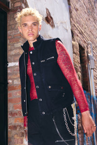 Dangerfield NZ - Lapin Lace Top - red