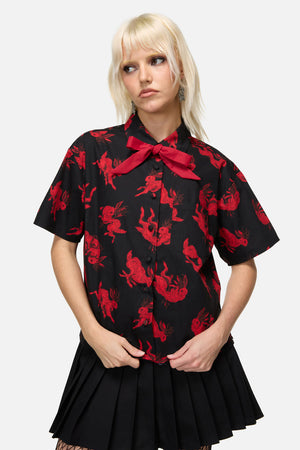 Dangerfield NZ - Jackalope Goth Blouse - black
