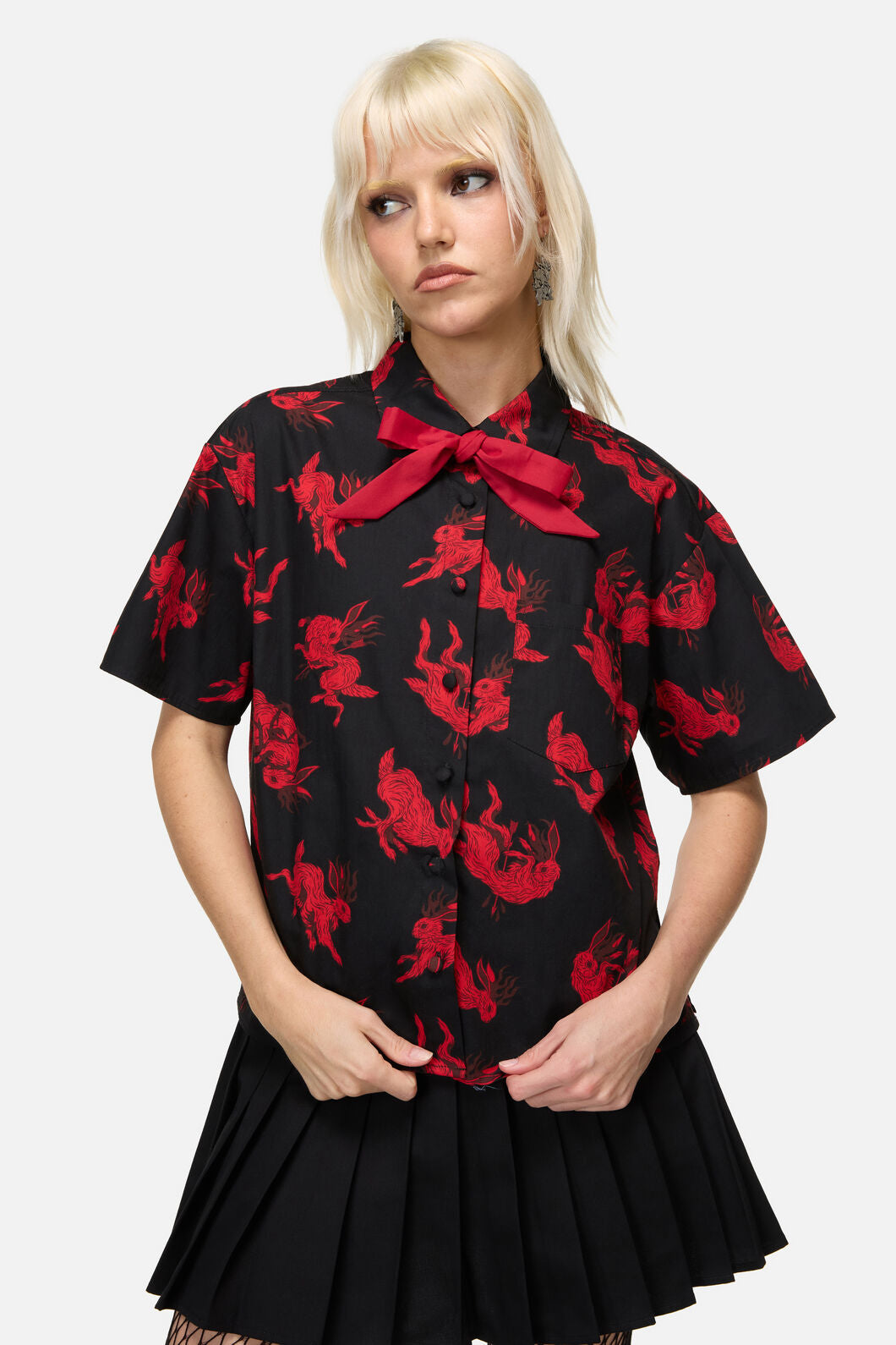 Dangerfield NZ - Jackalope Goth Blouse - black