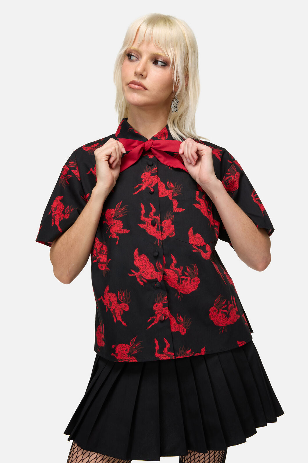 Dangerfield NZ - Jackalope Goth Blouse - black