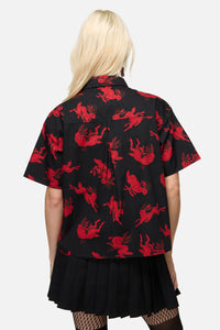 Dangerfield NZ - Jackalope Goth Blouse - black
