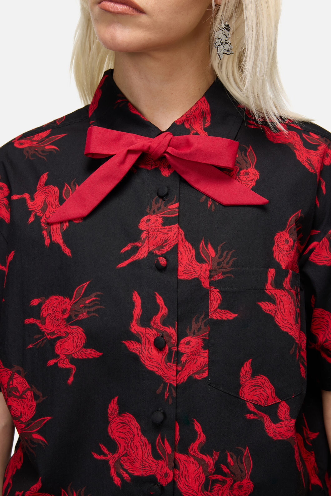 Dangerfield NZ - Jackalope Goth Blouse - black