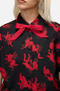 Dangerfield NZ - Jackalope Goth Blouse - black