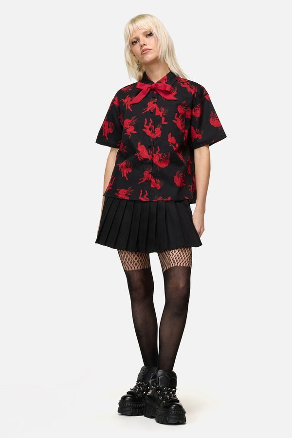 Dangerfield NZ - Jackalope Goth Blouse - black