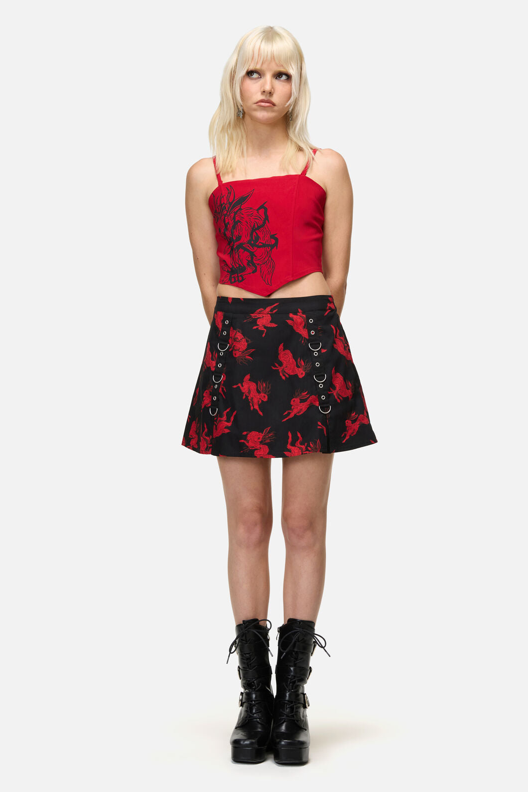 Dangerfield NZ - Jackalope Goth Mini Skirt - black