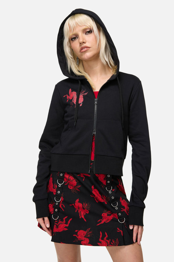 Dangerfield NZ - Jackalope Goth Hoodie - black