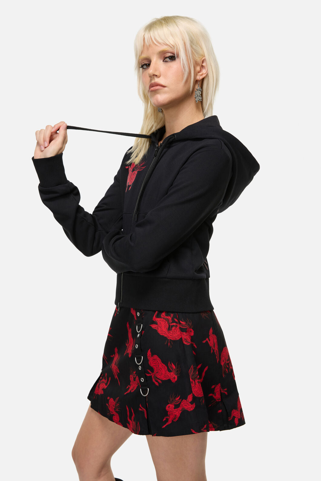 Dangerfield NZ - Jackalope Goth Hoodie - black