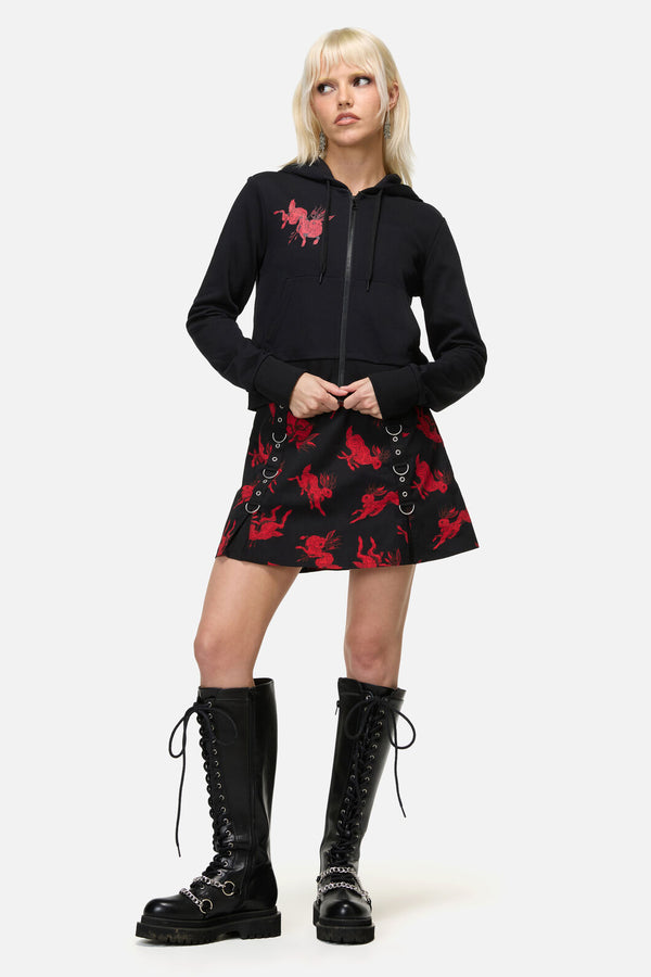 Dangerfield NZ - Jackalope Goth Hoodie - black