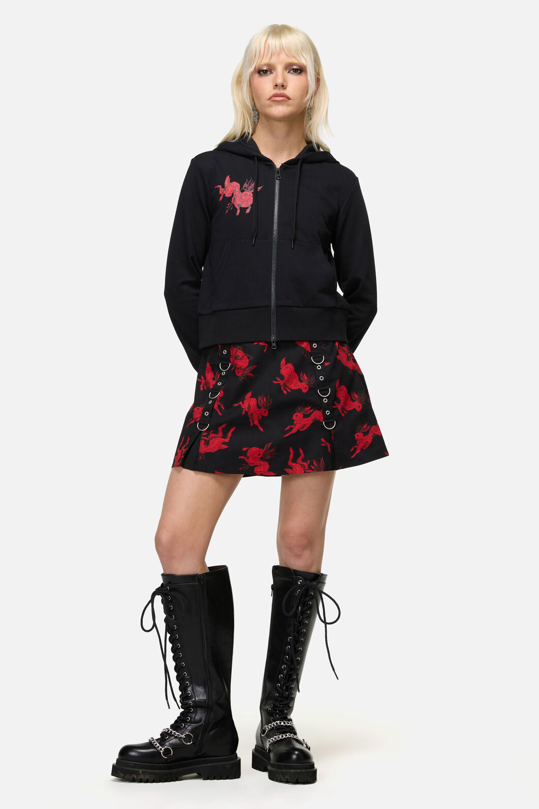 Dangerfield NZ - Jackalope Goth Hoodie - black