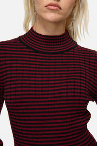 Dangerfield NZ - Jackalope Stripe Goth Knit - black-red