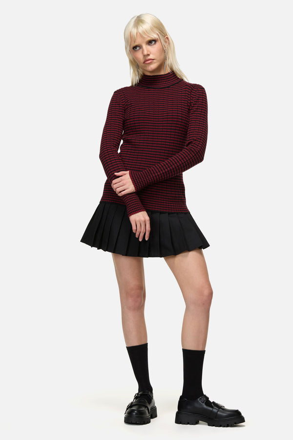 Dangerfield NZ - Jackalope Stripe Goth Knit - black-red