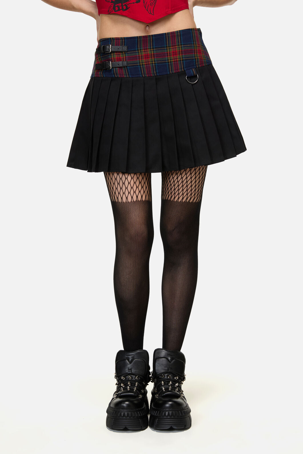 Dangerfield NZ - Antler Goth Tartan Skort - multi