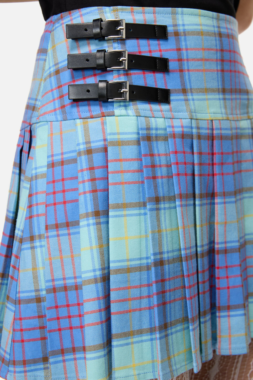 Dangerfield NZ - Genesis Tartan Mini Skirt - blue