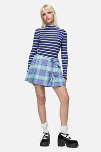 Dangerfield NZ - Genesis Tartan Mini Skort - blue