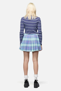 Dangerfield NZ - Genesis Tartan Mini Skort - blue