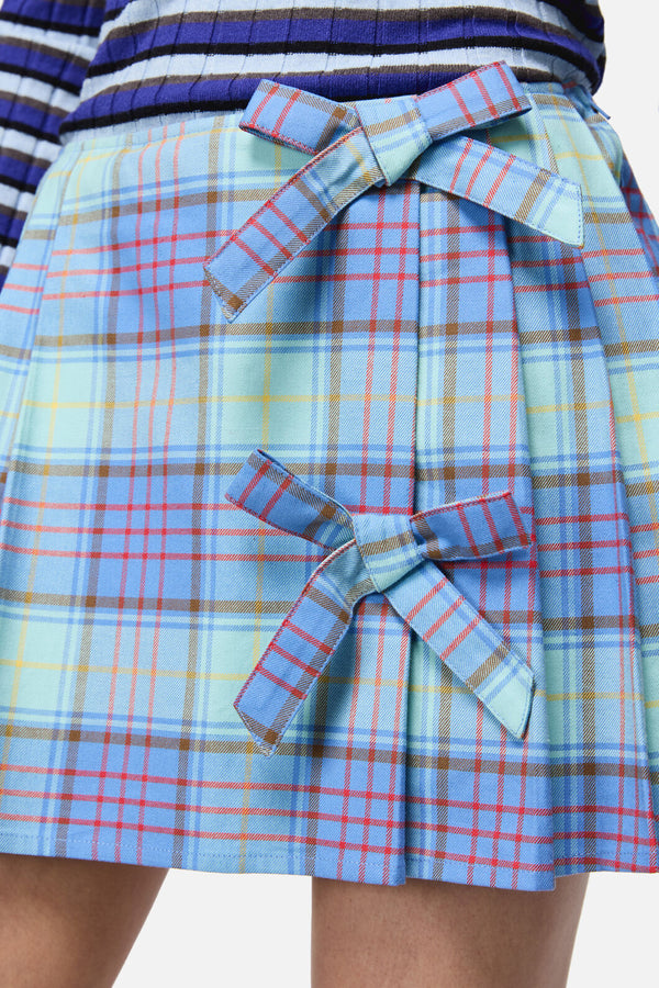 Dangerfield NZ - Genesis Tartan Mini Skort - blue