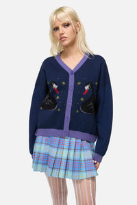 Dangerfield NZ - Feathers Goth Cardigan - navy