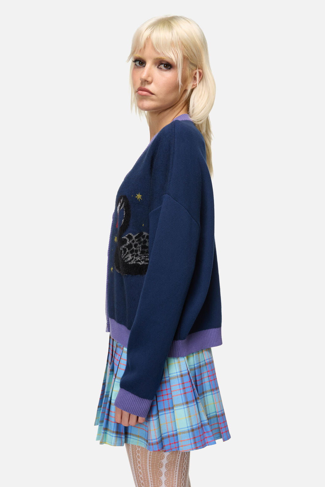 Dangerfield NZ - Feathers Goth Cardigan - navy