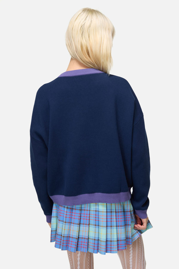 Dangerfield NZ - Feathers Goth Cardigan - navy