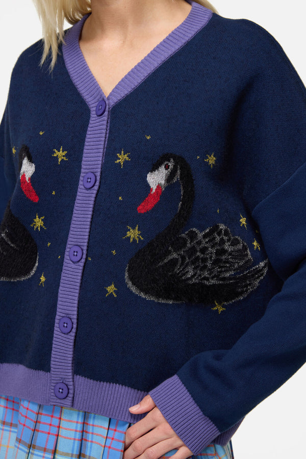 Dangerfield NZ - Feathers Goth Cardigan - navy