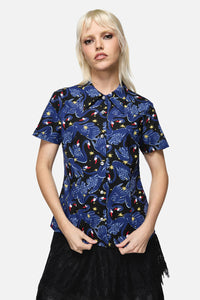 Dangerfield NZ - Swan Song Goth Blouse - black