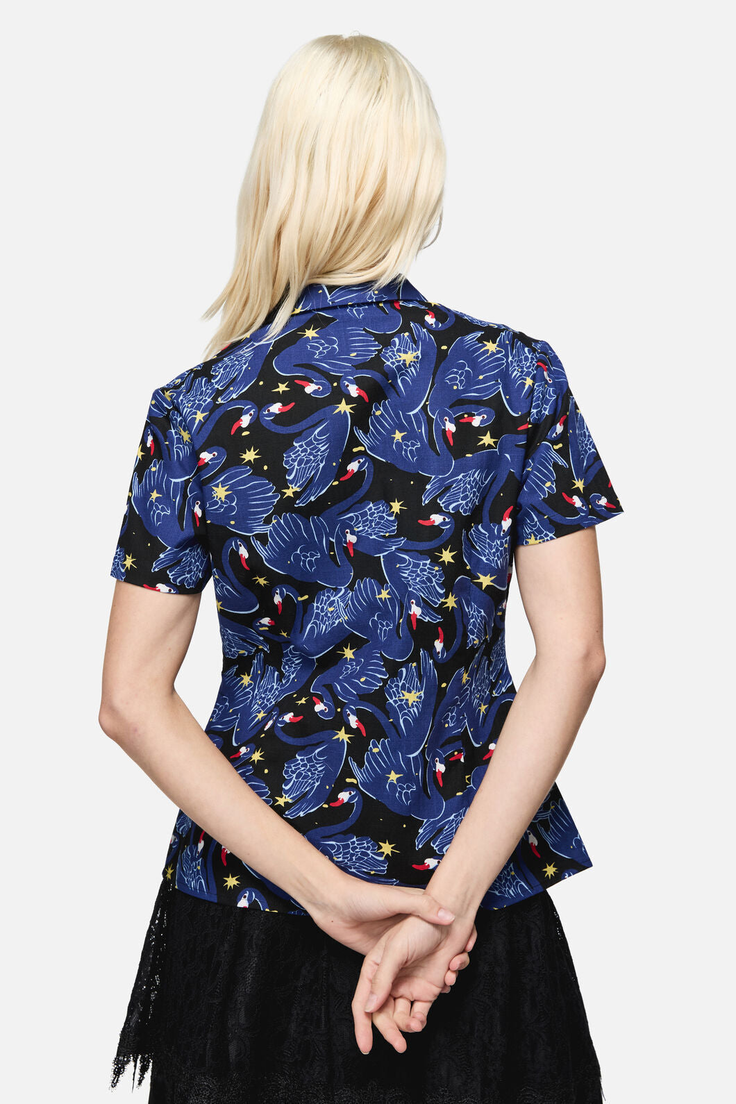 Dangerfield NZ - Swan Song Goth Blouse - black