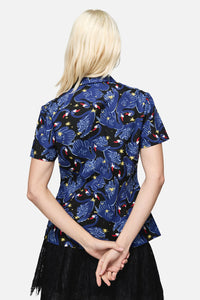 Dangerfield NZ - Swan Song Goth Blouse - black