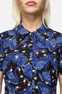 Dangerfield NZ - Swan Song Goth Blouse - black