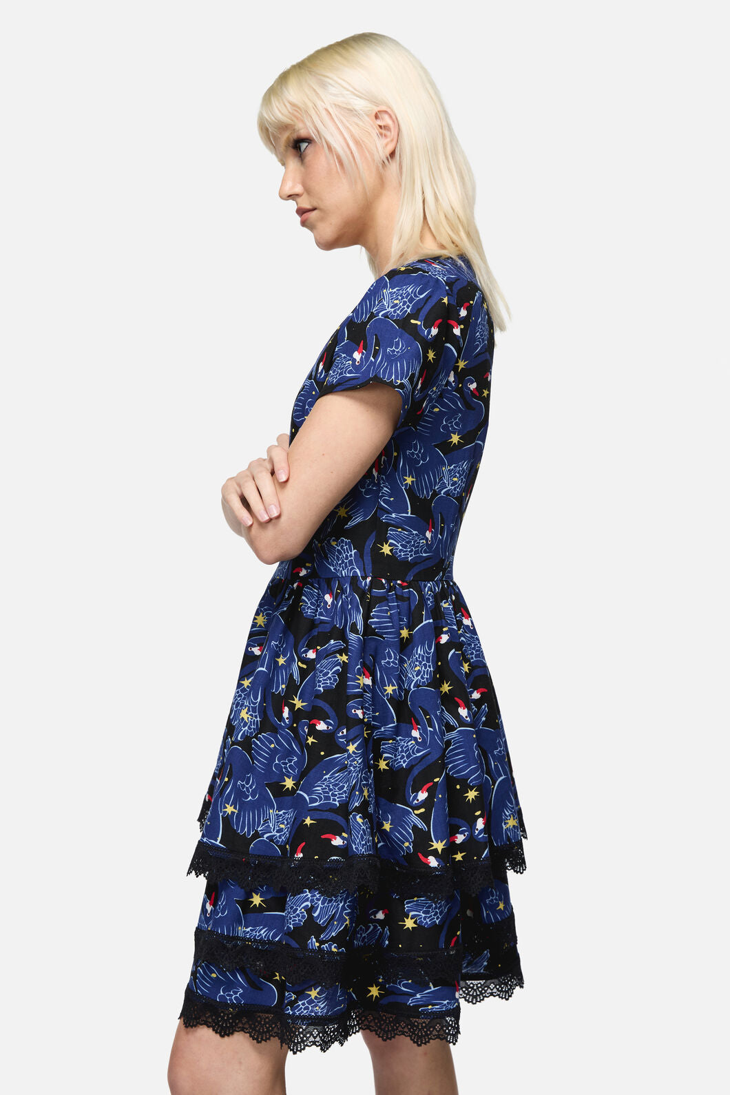 Dangerfield NZ - Swan Song Mini Dress - black