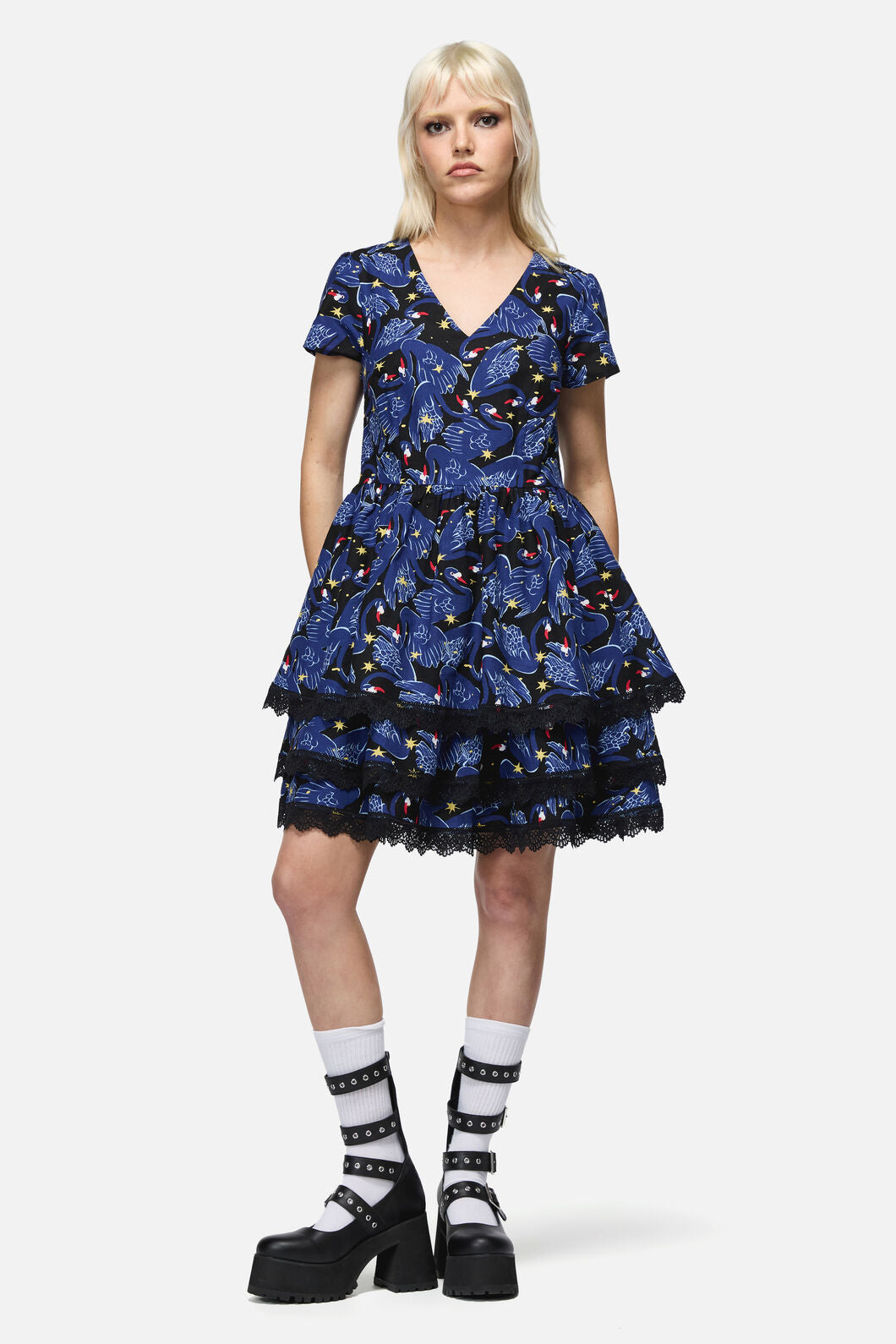 Dangerfield NZ - Swan Song Mini Dress - black