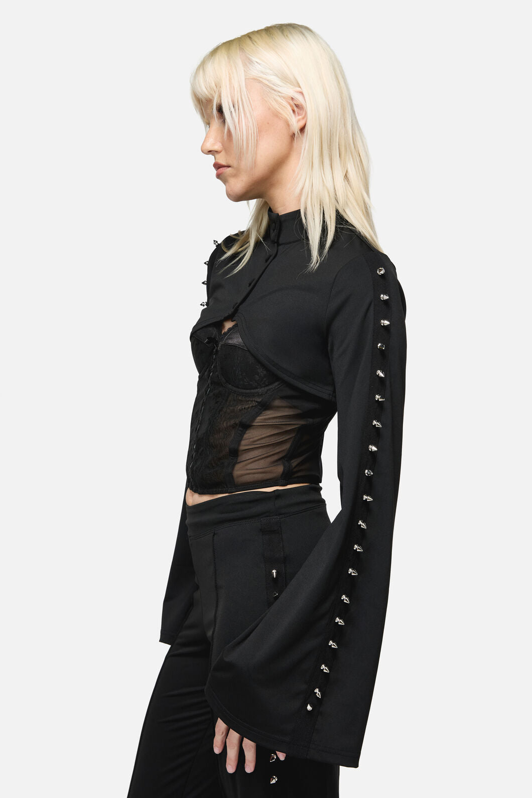 Dangerfield NZ - So Cynical Stud Sleeve - black