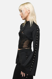 Dangerfield NZ - So Cynical Stud Sleeve - black