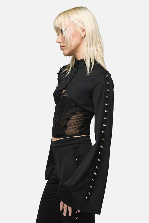 Dangerfield NZ - So Cynical Stud Sleeve - black