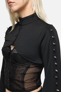 Dangerfield NZ - So Cynical Stud Sleeve - black