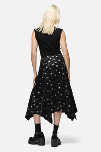 Dangerfield NZ - Odette Velour Hanky Skirt - black