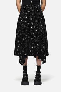 Dangerfield NZ - Odette Velour Hanky Skirt - black