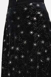 Dangerfield NZ - Odette Velour Hanky Skirt - black