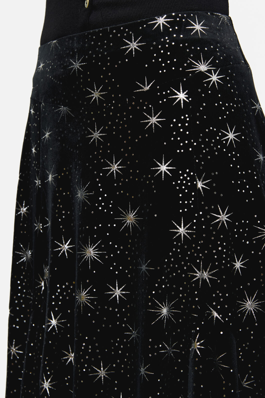 Dangerfield NZ - Odette Velour Hanky Skirt - black