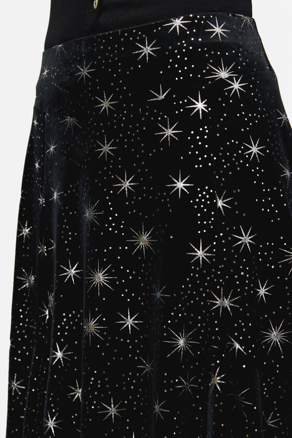 Dangerfield NZ - Odette Velour Hanky Skirt - black