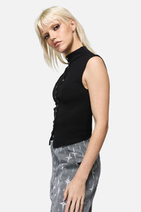Dangerfield NZ - Constance Button Top - black