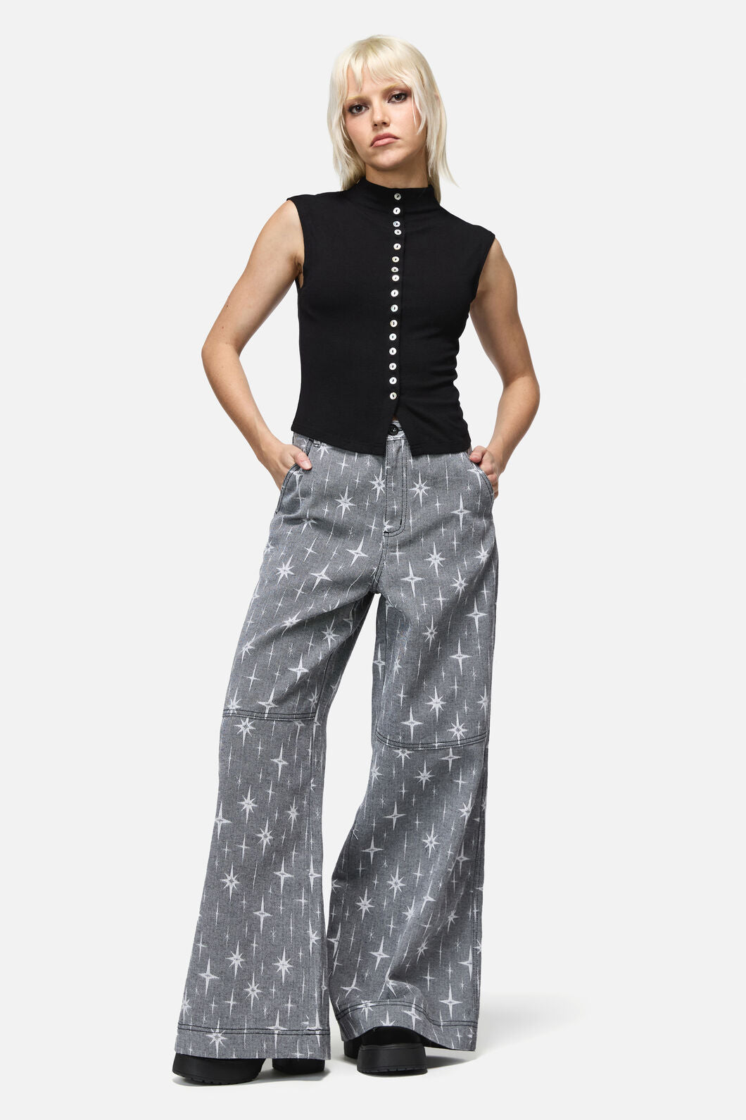 Dangerfield NZ - Constance Button Top - black