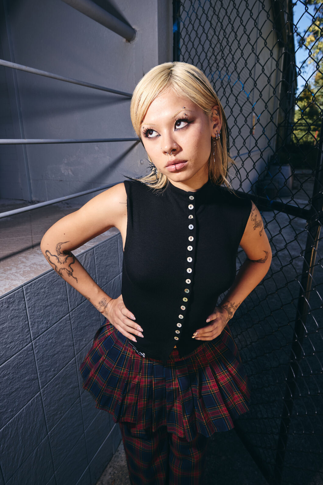 Dangerfield NZ - Constance Button Top - black