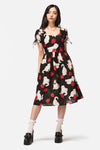 Dangerfield NZ - Strawberry Cat Repeat Dress - black