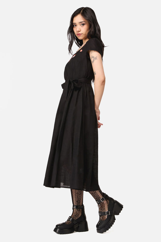 Dangerfield NZ - Strawberry Emb Dress - black