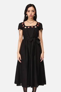 Dangerfield NZ - Strawberry Emb Dress - black