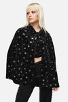Dangerfield NZ - Odette Velour Goth Cloak - black