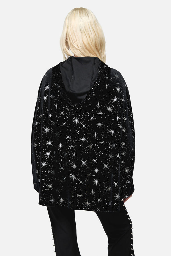 Dangerfield NZ - Odette Velour Goth Cloak - black