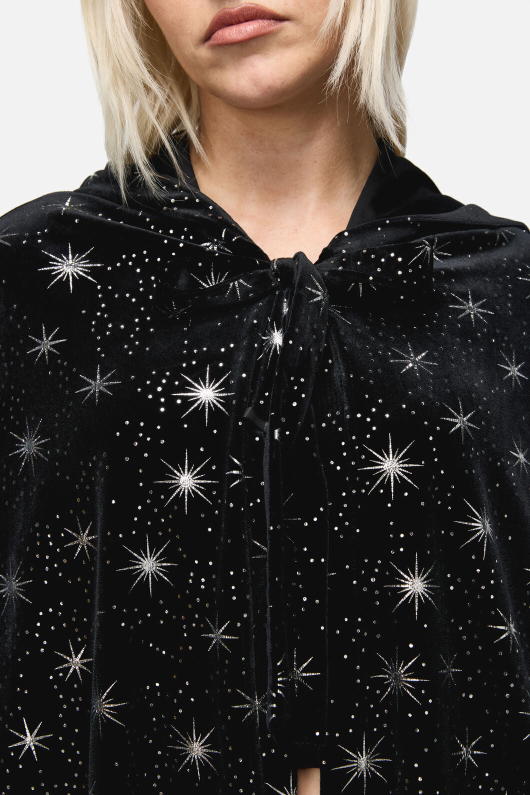 Dangerfield NZ - Odette Velour Goth Cloak - black